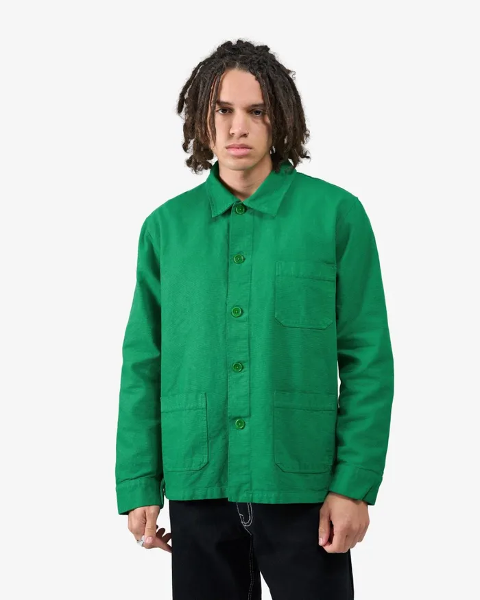 Men Organic Workwear Jacket Petrol Blue Colorful Standard Workwear Jackets