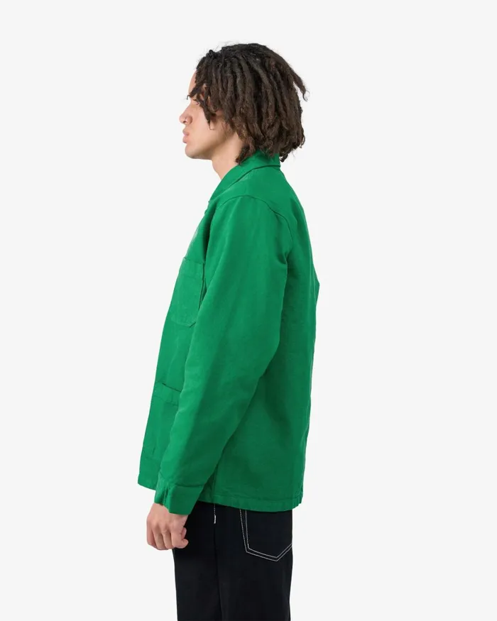 Men Organic Workwear Jacket Petrol Blue Colorful Standard Workwear Jackets