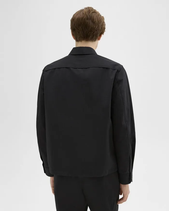Men Outerwear Theory Shirt Jacket Black