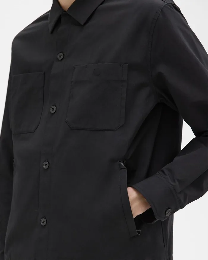 Men Outerwear Theory Shirt Jacket Black