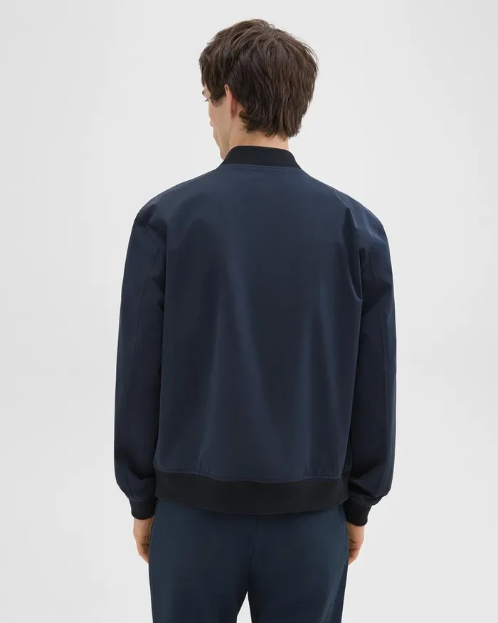 Men Outerwear Theory Tailored Bomber Jacket In Foundation Twill Baltic