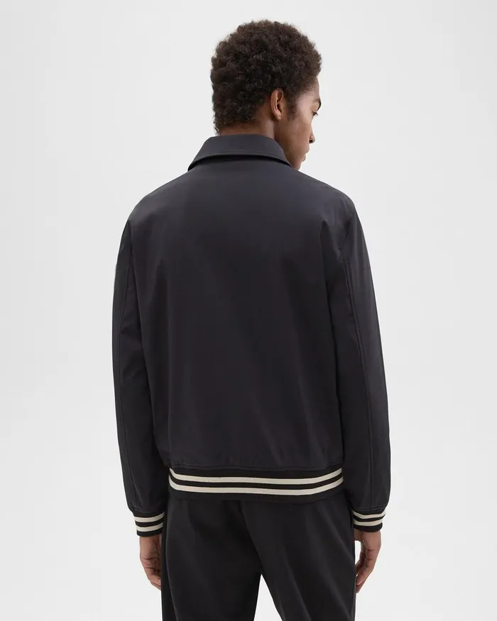 Men Outerwear Theory Varsity Jacket In Neoteric Black