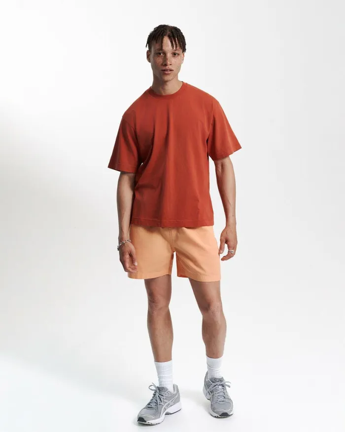Men Oversized Organic TShirt Lava Grey Colorful Standard TShirts
