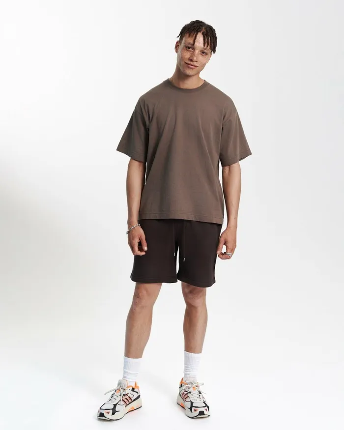 Men Oversized Organic TShirt Snow Melange Colorful Standard TShirts
