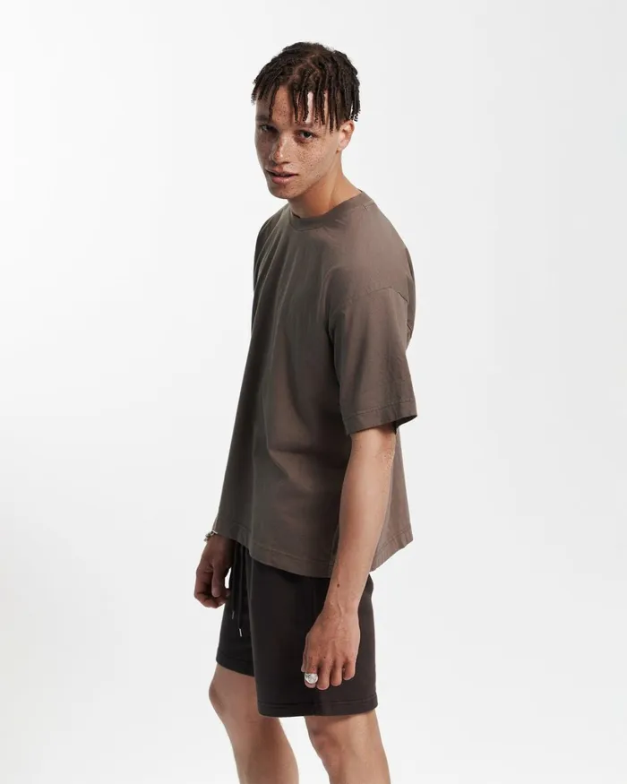 Men Oversized Organic TShirt Snow Melange Colorful Standard TShirts