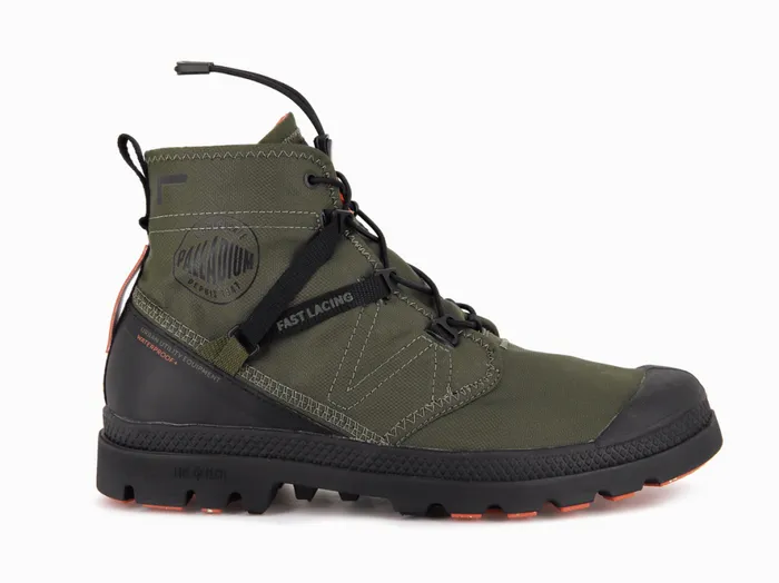 Men PAMPA TRAVEL LITE WATERPROOF Olive Night PALLADIUM Boots