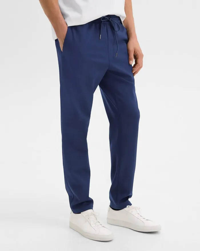 Men Pants Theory Drawstring Pant In Scuba Deep Atlantic