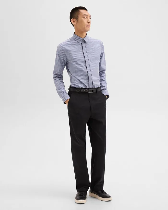 Men Pants Theory Relaxed Pant In Gabardine Black