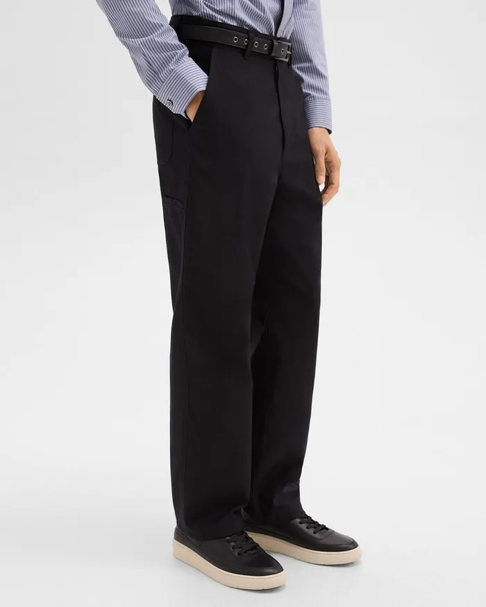 Men Pants Theory Relaxed Pant In Gabardine Black