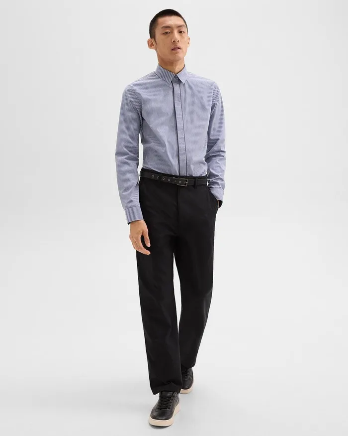 Men Pants Theory Relaxed Pant In Gabardine Black