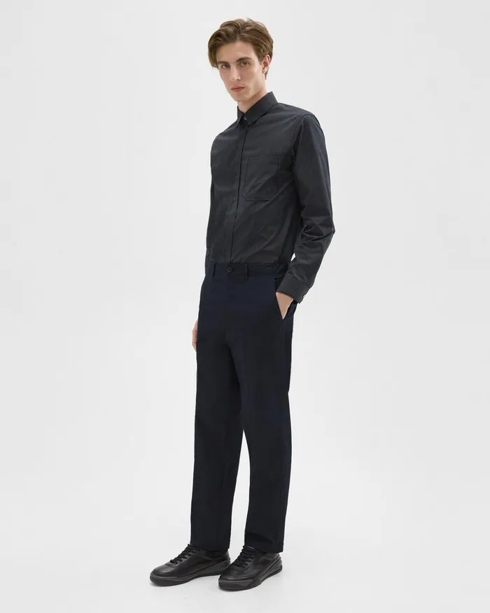Men Pants Theory Relaxed Virgin Wool Pant Navy
