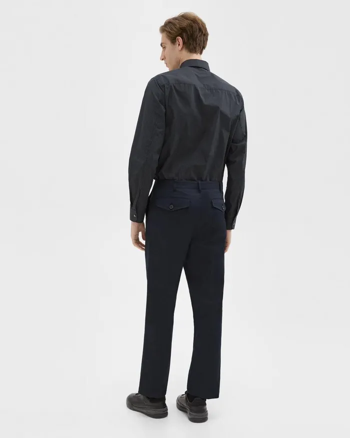 Men Pants Theory Relaxed Virgin Wool Pant Navy