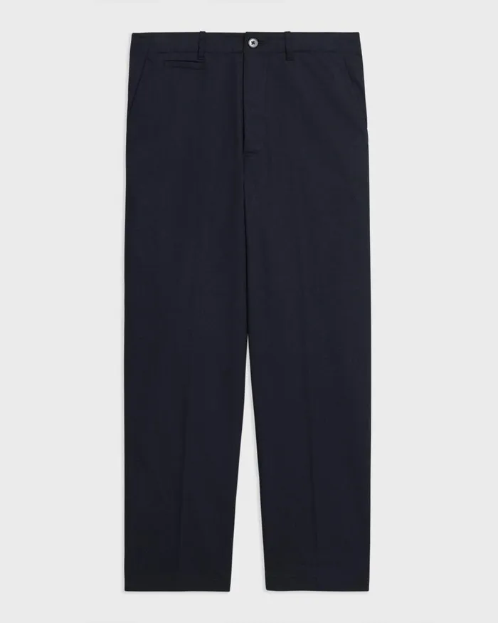 Men Pants Theory Relaxed Virgin Wool Pant Navy