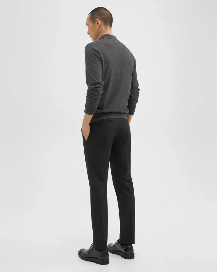 Men Pants Theory Zaine Pant In Stretch Cotton Black
