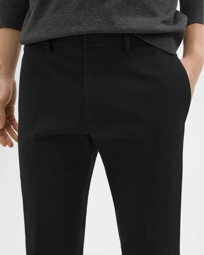 Men Pants Theory Zaine Pant In Stretch Cotton Black