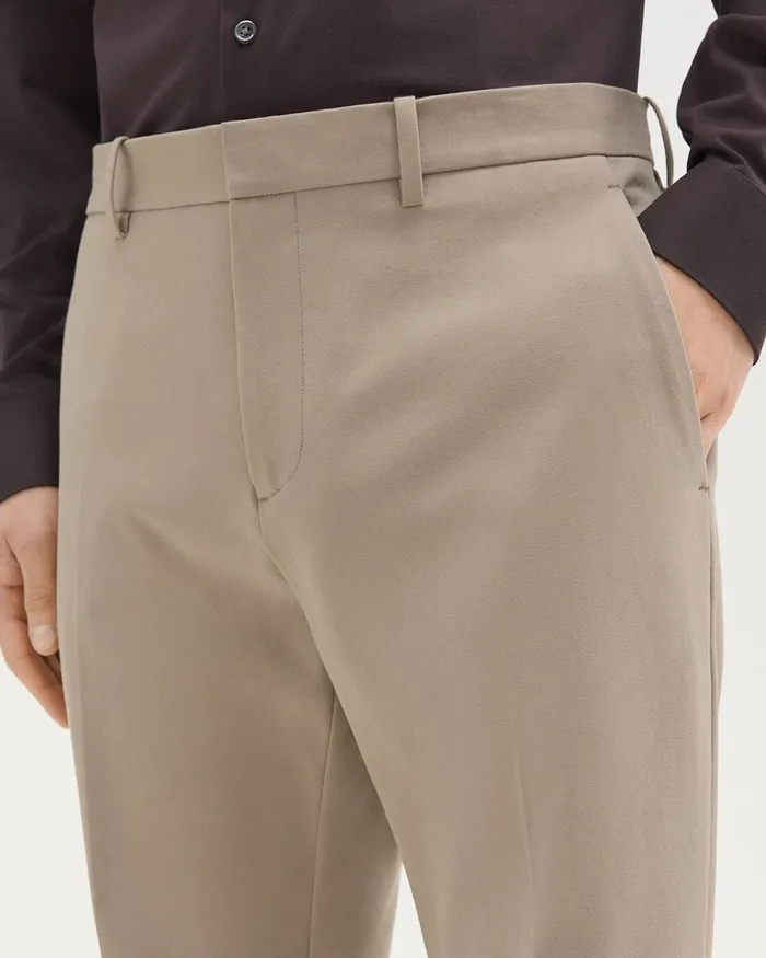 Men Pants Theory Zaine Pant In Stretch Cotton Taupe