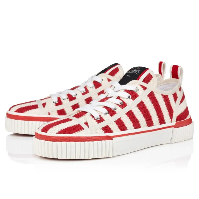 Men Pedro Junior Sneakers 8211 Malha Printed Fabric 8211 Loubi Christian Louboutin Sneakers