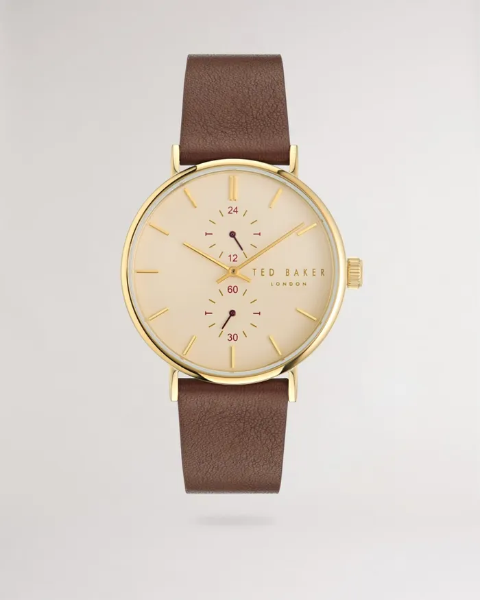 Men PHYLIPO 8211 Phylipa Gents Classic Leather Strap Watch Brown Ted Baker Watches and Jewellery Men PHYLIPO 8211 Phylipa Gents Classic Leather Strap Watch Brown Ted Baker Watches and Jewellery