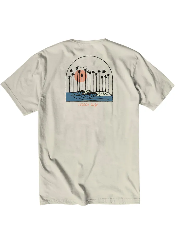 Men Premium Tees Vissla Out Front Organic Pkt Tee Bone