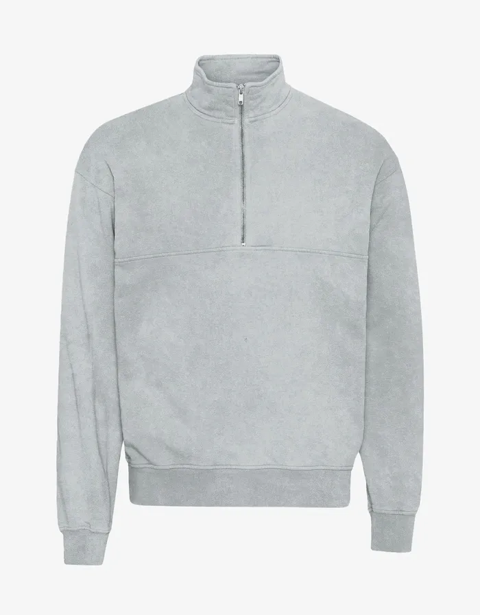 Men Quarter Zips Colorfulstandard Organic Quarter Zip 8211 Faded Grey