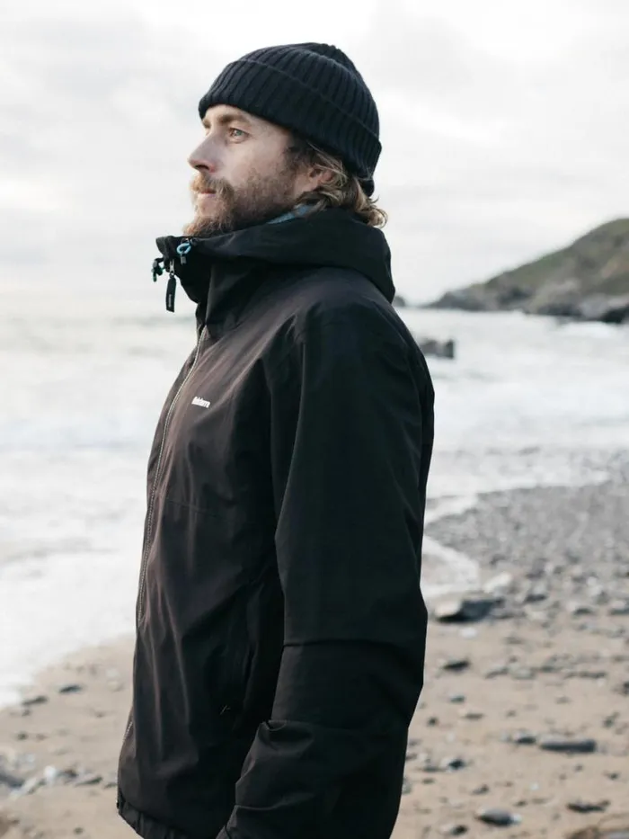 Men Rainbird Waterproof Jacket Black Finisterre Jackets Coats and Gilets