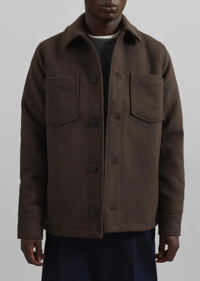 Men Samse Samse Pally Shirt Jacket 8211 Chocolate Torte The Frankie Shop Outerwear