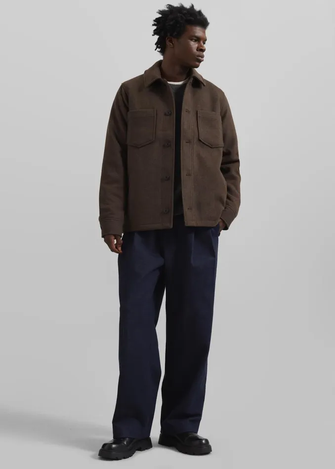 Men Samse Samse Pally Shirt Jacket 8211 Chocolate Torte The Frankie Shop Outerwear