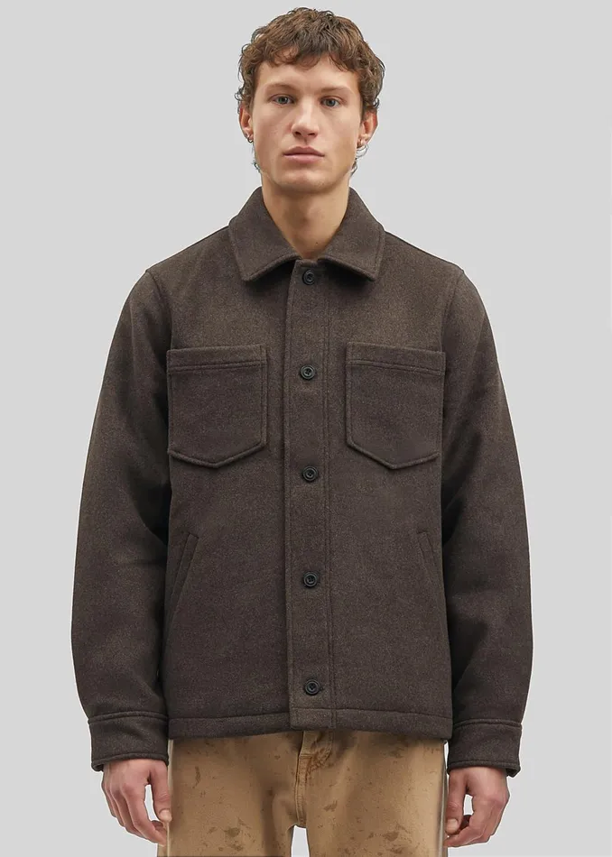 Men Samse Samse Pally Shirt Jacket 8211 Chocolate Torte The Frankie Shop Outerwear