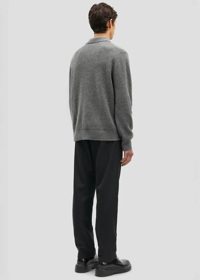 Men Samse Samse Saisaks Hz Polo 8211 Dark Grey Melange The Frankie Shop Knitwear