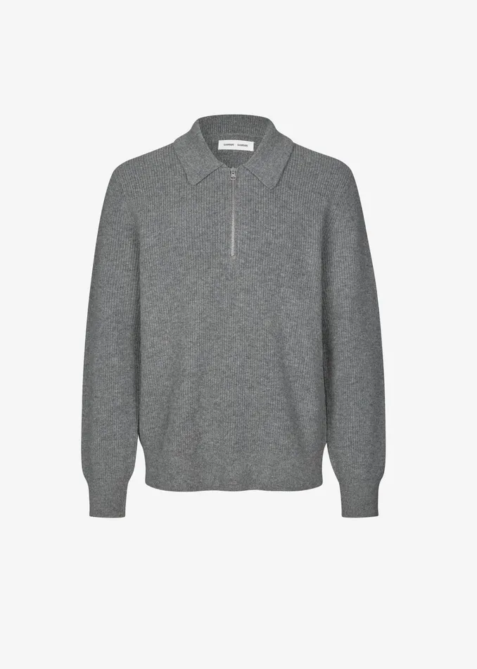 Men Samse Samse Saisaks Hz Polo 8211 Dark Grey Melange The Frankie Shop Knitwear
