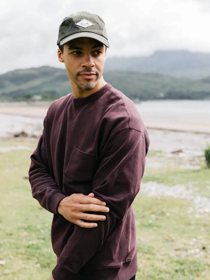 Men Serpentine Sweatshirt Black Cherry Finisterre Sweatshirts and Hoodies