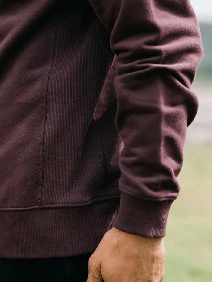 Men Serpentine Sweatshirt Black Cherry Finisterre Sweatshirts and Hoodies