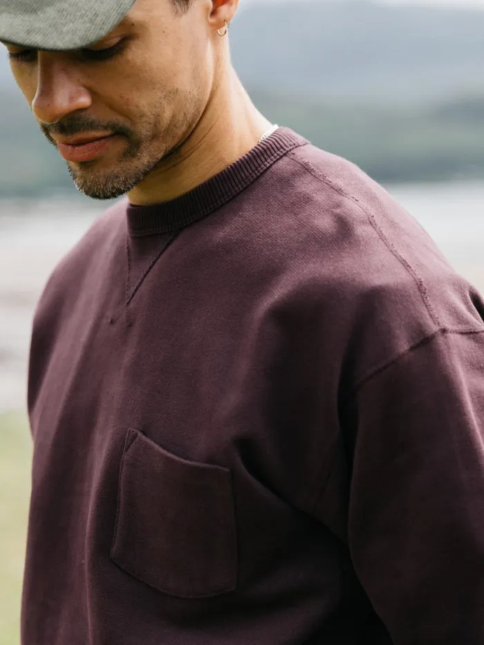 Men Serpentine Sweatshirt Black Cherry Finisterre Sweatshirts and Hoodies