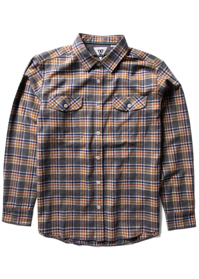 Men Shirts and Flannels Vissla Central Coast Ls Flannel Black Heather
