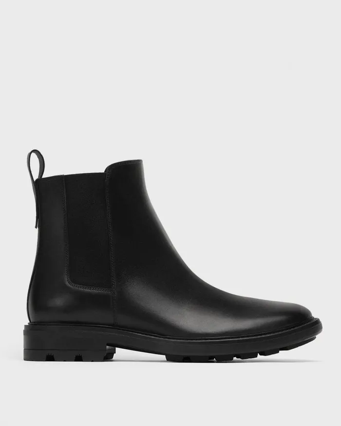 Men Shoes Theory Chelsea Boot In Leather Black