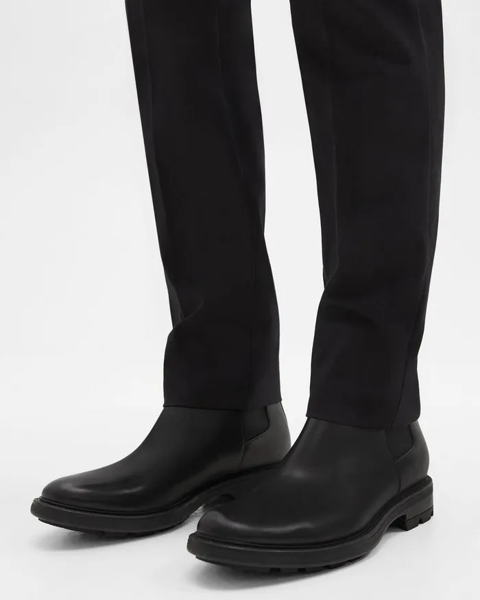 Men Shoes Theory Chelsea Boot In Leather Black