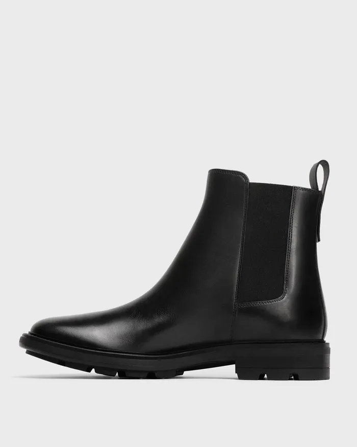 Men Shoes Theory Chelsea Boot In Leather Black