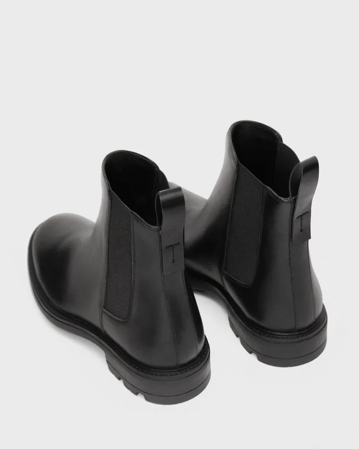 Men Shoes Theory Chelsea Boot In Leather Black
