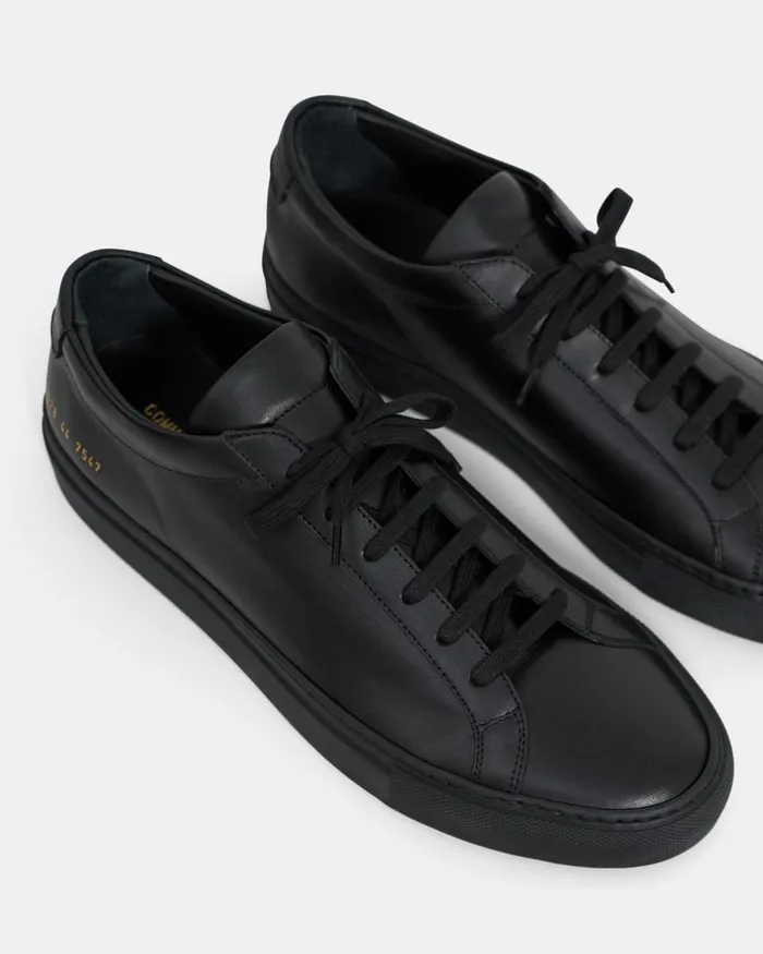 Men Shoes Theory Common Projects Original Achilles Sneakers Blackblack Sole