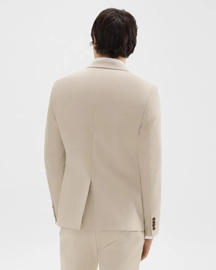 Men Suits Theory Slim Blazer In Stretch Cotton New Sand