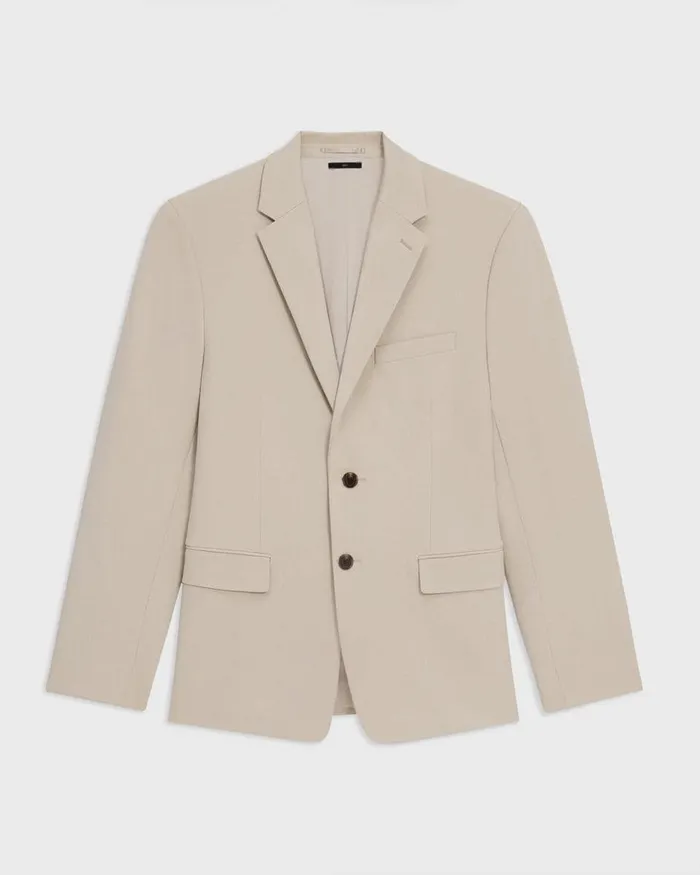 Men Suits Theory Slim Blazer In Stretch Cotton New Sand