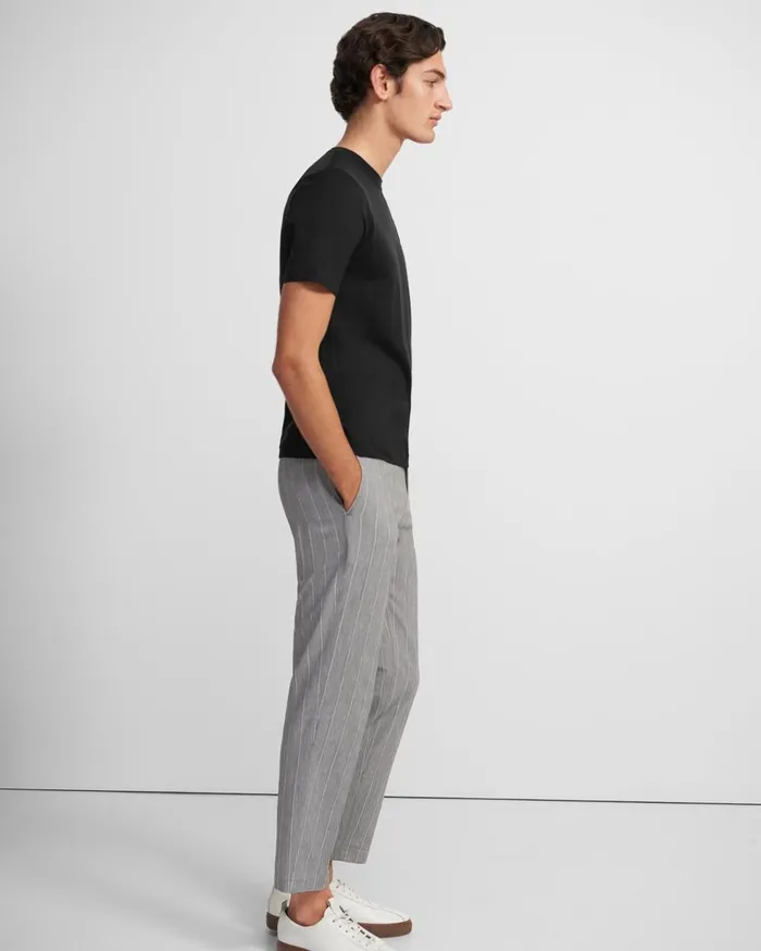 Men Sweaters Cardigans Theory Basic Tee In Regal Wool Black