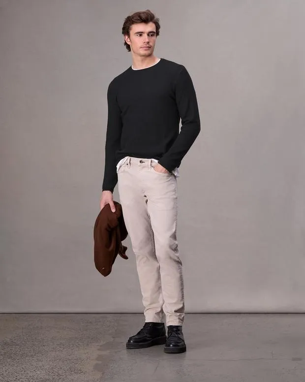 Men Sweaters Rag and Bone Bennet Crewneck Sweater Black