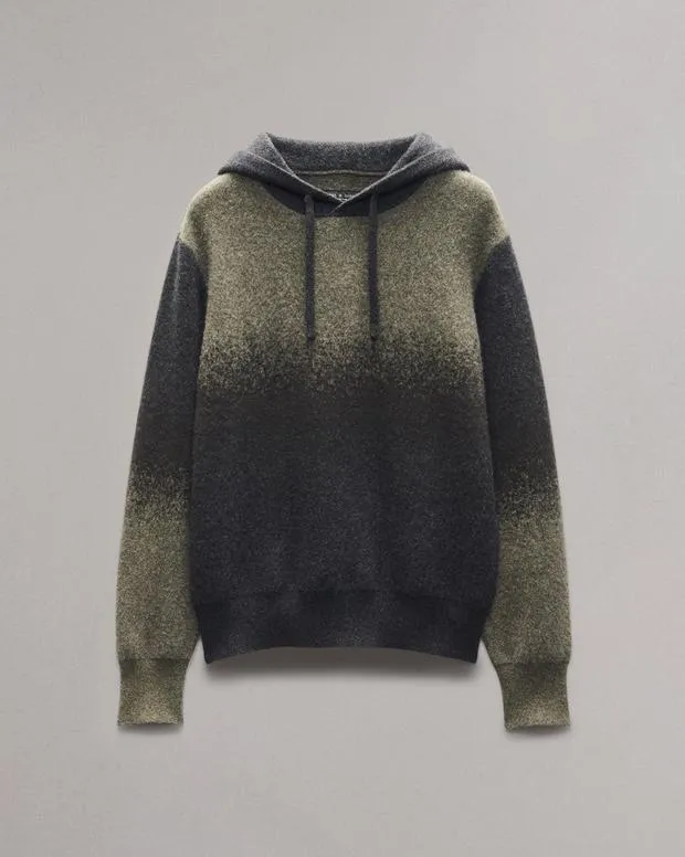 Men Sweaters Rag and Bone Downing Sweater Hoodie Green Multi