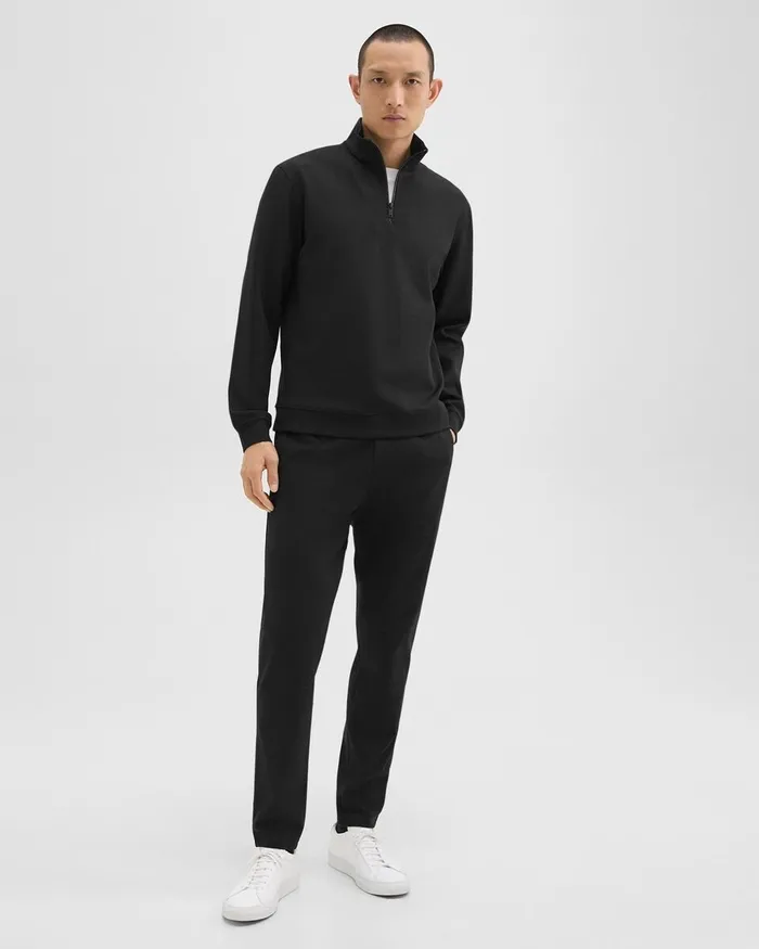 Men Sweatshirts Hoodies Theory QuarterZip Sweatshirt In Scuba Black