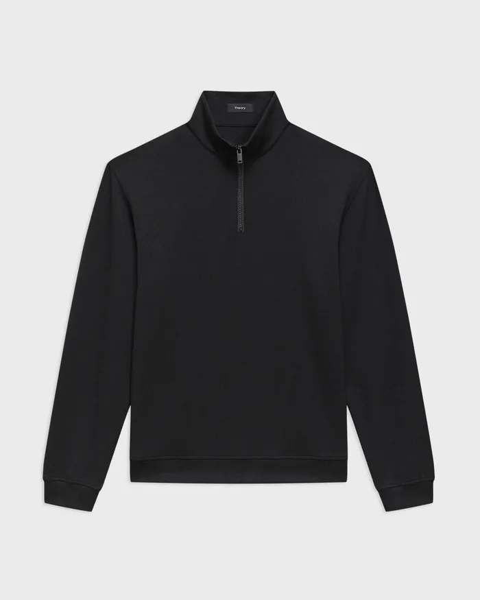 Men Sweatshirts Hoodies Theory QuarterZip Sweatshirt In Scuba Black