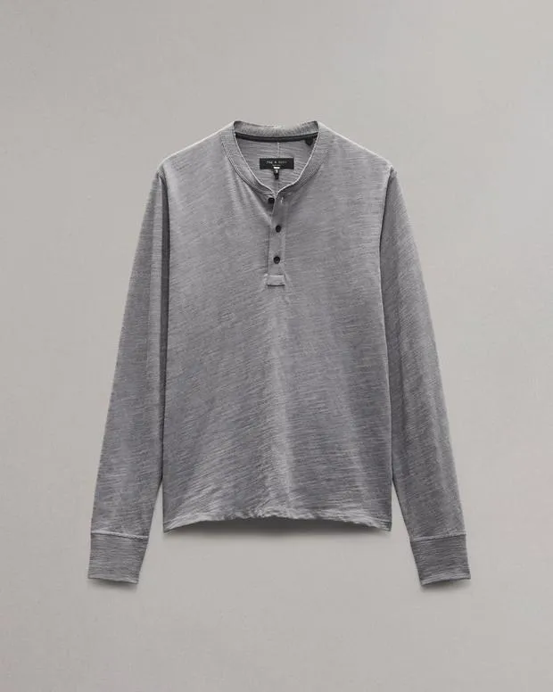 Men TShirts and Henleys Rag and Bone Classic Flame Henley Dark Grey
