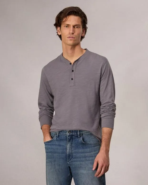 Men TShirts and Henleys Rag and Bone Classic Flame Henley Dark Grey