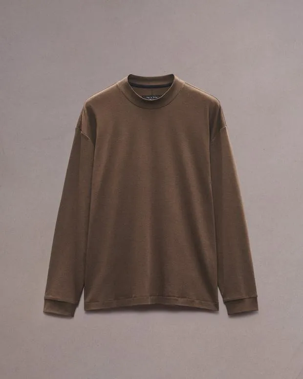 Men TShirts and Henleys Rag and Bone Cliff Jersey Tee Slate Brown