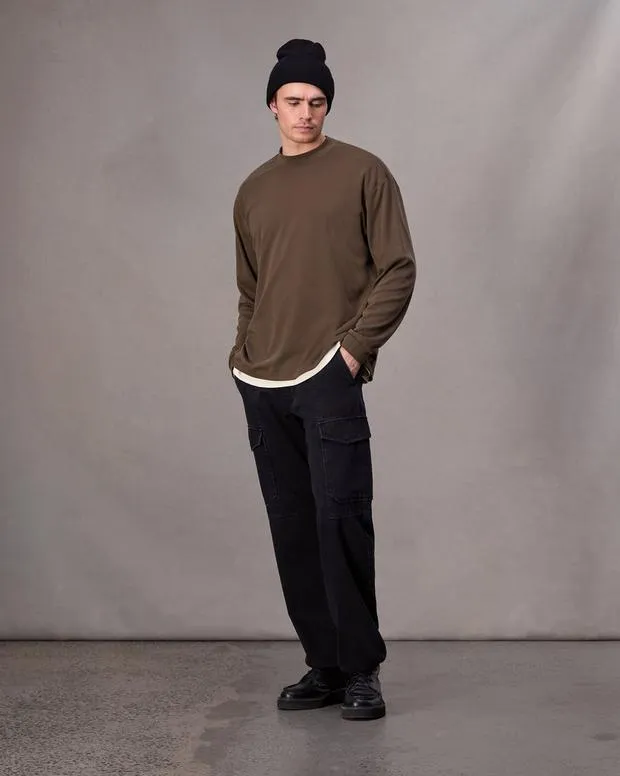 Men TShirts and Henleys Rag and Bone Cliff Jersey Tee Slate Brown